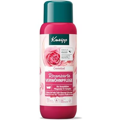 Kneipp Cremebad Badverzorging met hoogwaardig biologisch rozenblaadjesextract en voedend oliecomplex, geeft een glad huidgevoel en verzorgt de huid, 400 ml Kneipp Cremebad Badverzorging met hoogwaardig biologisch rozenblaadjesextract en voedend oliecomplex, geeft een glad huidgevoel en verzorgt de huid, 400 ml