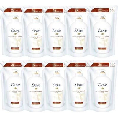Dove Eco-navulling vloeibare zeep handen lichaam gezicht kostbare zijde 500 ml (10) Dove Eco-navulling vloeibare zeep handen lichaam gezicht kostbare zijde 500 ml (10)