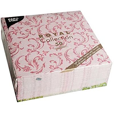 PAPSTAR , 50 servetten "Royal Collection" 40 x 40 cm bordeaux "Damascato" #84999 4-Ply PAPSTAR , 50 servetten "Royal Collection" 40 x 40 cm bordeaux "Damascato" #84999 4-Ply