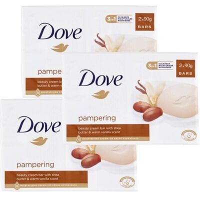 Dove Purely Pampering Sheaboter Zeep, 100 g, 6 Stuk Dove Purely Pampering Sheaboter Zeep, 100 g, 6 Stuk