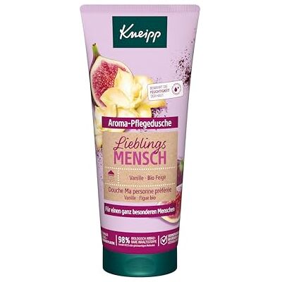 Kneipp Lieblingsmensch Aromatische verzorgende douchegel met natuurlijke extracten van biologische vanille en vijgen en voedende amandelolie, formule zonder microplastic, 200 ml Kneipp Lieblingsmensch Aromatische verzorgende douchegel met natuurlijke extracten van biologische vanille en vijgen en voedende amandelolie, formule zonder microplastic, 200 ml