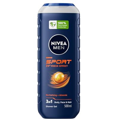 NIVEA MEN Sport Douchegel 3-in-1 douchegel met limoengeur shampoo 500 ml NIVEA MEN Sport Douchegel 3-in-1 douchegel met limoengeur shampoo 500 ml