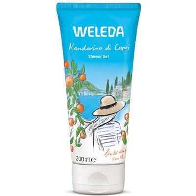 WELEDA Bio Mandarino di Capri Veganistische douchegel natuurlijke cosmetica gelimiteerde editie uniseks douche met mandarijn/rozemarijngeur natuurlijke huidverzorging douchezeep voor gezicht en WELEDA Bio Mandarino di Capri Veganistische douchegel natuurlijke cosmetica gelimiteerde editie uniseks douche met mandarijn/rozemarijngeur natuurlijke huidverzorging douchezeep voor gezicht en