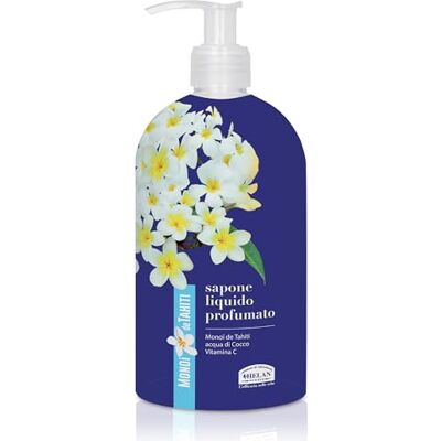Helan , Monoï de Tahiti zachte vloeibare zeep voor handen en lichaam met vitamine C en kokoswater, voedende hydraterende reinigingsgel met plantaardige reinigingsmiddelen, 500 ml Helan , Monoï de Tahiti zachte vloeibare zeep voor handen en lichaam met vitamine C en kokoswater, voedende hydraterende reinigingsgel met plantaardige reinigingsmiddelen, 500 ml