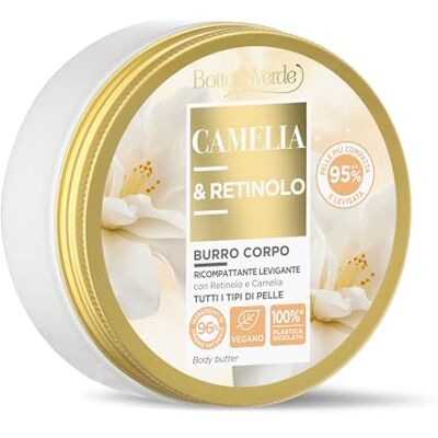 Bottega Verde Camelia en retinol, bodyboter, 150 ml, recompacter en gladmakend, met retinol en gefermenteerd camelia-extract van Tenuta , voor alle huidtypes Bottega Verde Camelia en retinol, bodyboter, 150 ml, recompacter en gladmakend, met retinol en gefermenteerd camelia-extract van Tenuta , voor alle huidtypes