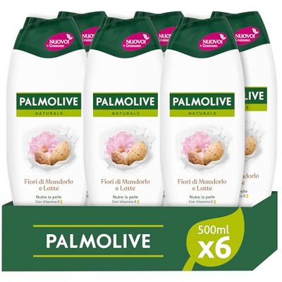 Palmolive Naturals Mousserende Bad met amandel en hydraterende melk, 6 x 500 ml, hydrateert alle huidtypes, zachte formule voor een zachte huid, ingrediënten van 95% natuurlijke oorsprong* Palmolive Naturals Mousserende Bad met amandel en hydraterende melk, 6 x 500 ml, hydrateert alle huidtypes, zachte formule voor een zachte huid, ingrediënten van 95% natuurlijke oorsprong*