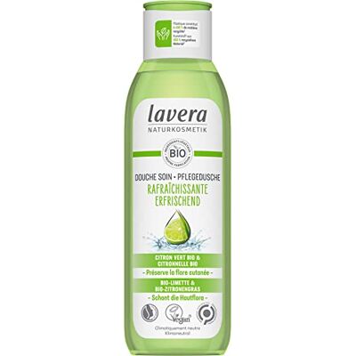 lavera Verfrissende doucheverzorging, natuurlijke cosmetica, veganistisch, gecertificeerd, douchegel, met limoen en biologisch citroengras, biologisch afbreekbare formules zonder minerale oliën, 250 ml lavera Verfrissende doucheverzorging, natuurlijke cosmetica, veganistisch, gecertificeerd, douchegel, met limoen en biologisch citroengras, biologisch afbreekbare formules zonder minerale oliën, 250 ml