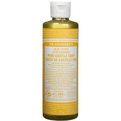 Dr. Bronner's Biologische citrusvruchten castilische vloeibare zeep 237 ml Dr. Bronner's Biologische citrusvruchten castilische vloeibare zeep 237 ml