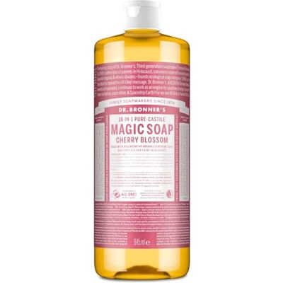 Dr. Bronner's Pure Castille kersenbloesem vloeibare zeep, 945 ml Dr. Bronner's Pure Castille kersenbloesem vloeibare zeep, 945 ml