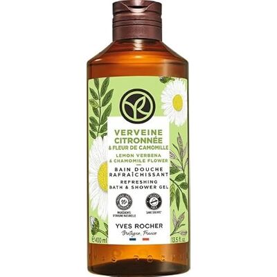Yves Rocher Douchebad citroen verbena & kamillebloesem – douchegel zonder sulfaat – hydraterende lichaamsreiniger – zachte huid en romig schuim – frisse citrusgeur – 95% natuurlijk – 400 ml Yves Rocher Douchebad citroen verbena & kamillebloesem – douchegel zonder sulfaat – hydraterende lichaamsreiniger – zachte huid en romig schuim – frisse citrusgeur – 95% natuurlijk – 400 ml