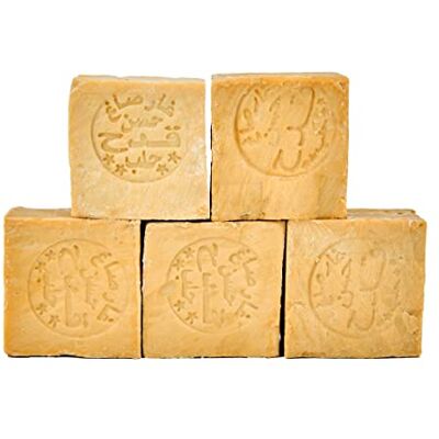 Carenesse Aleppo-zeep, 85% olijfolie, 15% laurierolie Originele Aleppo zeep, 5 stuks, 900-950 g per verpakking, ambachtelijke zeep, veganistische natuurlijke zeep Carenesse Aleppo-zeep, 85% olijfolie, 15% laurierolie Originele Aleppo zeep, 5 stuks, 900-950 g per verpakking, ambachtelijke zeep, veganistische natuurlijke zeep