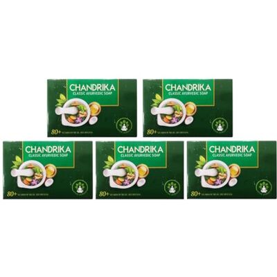 Chandrika Ayurvedische zeep 75 g (5 stuks) Chandrika Ayurvedische zeep 75 g (5 stuks)