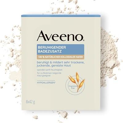 Aveeno Kalmerend bad, verlicht geïrriteerde huid, ongeparfumeerd, 8 zakjes van 42 g Aveeno Kalmerend bad, verlicht geïrriteerde huid, ongeparfumeerd, 8 zakjes van 42 g