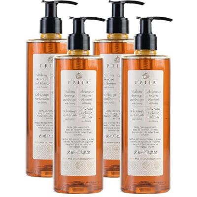 Prija thehotelery.de Lot de 4 shampoings revitalisants pour la peau et les cheveux au ginseng 380 ml Prija thehotelery.de Lot de 4 shampoings revitalisants pour la peau et les cheveux au ginseng 380 ml
