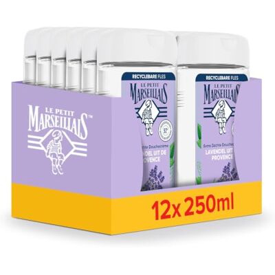 Le Petit Marseillais Extra zachte douchecrème Lavendel uit de Provence, pH-huidneutraal en dermatologisch getest, 12 x 250 ml Le Petit Marseillais Extra zachte douchecrème Lavendel uit de Provence, pH-huidneutraal en dermatologisch getest, 12 x 250 ml