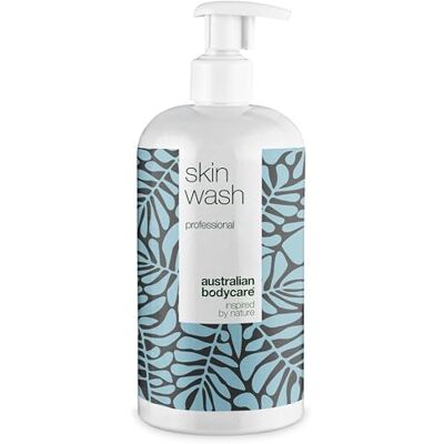 Australian Bodycare Skin Wash Professional 500 ml douchegel met 4-terpineol, het werkzame bestanddeel van tea tree olie verlicht vlekken, acne en lichaamsgeur effectief na Australian Bodycare Skin Wash Professional 500 ml douchegel met 4-terpineol, het werkzame bestanddeel van tea tree olie verlicht vlekken, acne en lichaamsgeur effectief na