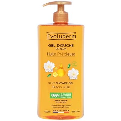 Evoluderm Zijdeachtige douchegel met kostbare olie 1000 ml gemaakt in Frankrijk Evoluderm Zijdeachtige douchegel met kostbare olie 1000 ml gemaakt in Frankrijk