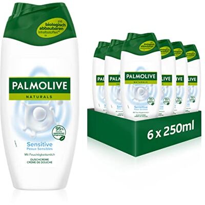 Palmolive Naturals Sensitive Douchegel 6 x 250 ml Douchecrème met hydraterende melk Palmolive Naturals Sensitive Douchegel 6 x 250 ml Douchecrème met hydraterende melk