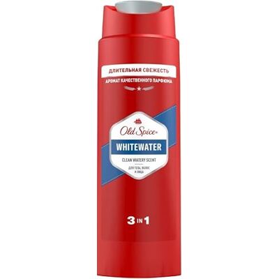 Old Spice Whitewater 3-in-1 multifunctionele shampoo voor haar, gezicht en lichaam, 250 ml, langdurige frisheid, geur van geurkwaliteit, grondige reiniging Old Spice Whitewater 3-in-1 multifunctionele shampoo voor haar, gezicht en lichaam, 250 ml, langdurige frisheid, geur van geurkwaliteit, grondige reiniging