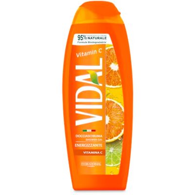 Vidal Docciaschiuma Vitamine C, energieke formule, sinaasappel- en limoengeur, dermatologisch getest, 250 ml Vidal Docciaschiuma Vitamine C, energieke formule, sinaasappel- en limoengeur, dermatologisch getest, 250 ml