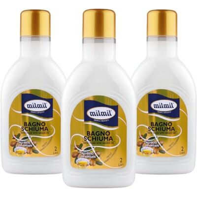 Milmil Bain Mousse, geur arganolie, praktisch formaat, dermatologisch getest, 3 x 2000 ml Milmil Bain Mousse, geur arganolie, praktisch formaat, dermatologisch getest, 3 x 2000 ml