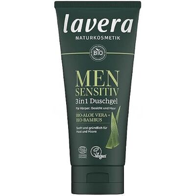 lavera Men Sensitiv 3-in-1 douchegel verfrissend en verkwikkend voor de gevoelige huid biologische bamboe en biologische aloë vera veganistisch natuurlijke cosmetica 200 ml lavera Men Sensitiv 3-in-1 douchegel verfrissend en verkwikkend voor de gevoelige huid biologische bamboe en biologische aloë vera veganistisch natuurlijke cosmetica 200 ml
