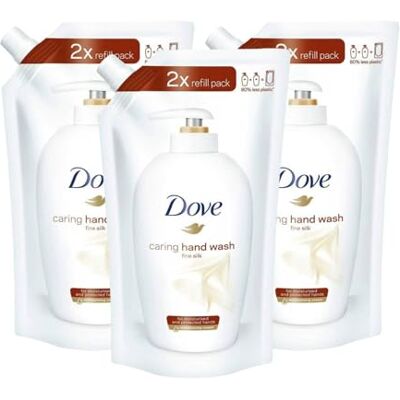 Dove Eco-navulling vloeibare zeep handen lichaam gezicht kostbare zijde 500 ml (3) Dove Eco-navulling vloeibare zeep handen lichaam gezicht kostbare zijde 500 ml (3)