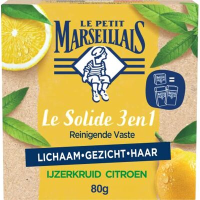 Le Petit Marseillais 29507® 3in1 Citroen & Ijzerkruid 80g,geel Le Petit Marseillais 29507® 3in1 Citroen & Ijzerkruid 80g,geel
