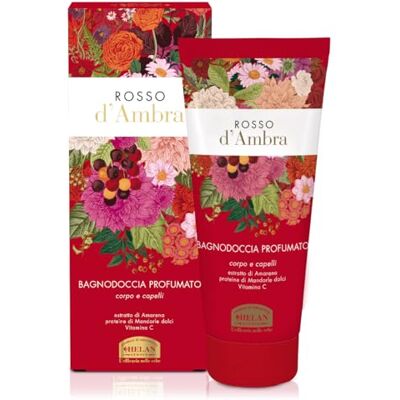 Helan , Rouge d'Ambra – shampoo en zeep voor lichaam en haar, geurende en voedende douche met vitamine C en zoete amandelen, zachte reinigingsgel, antioxidant, schuimbad, 200 ml Helan , Rouge d'Ambra – shampoo en zeep voor lichaam en haar, geurende en voedende douche met vitamine C en zoete amandelen, zachte reinigingsgel, antioxidant, schuimbad, 200 ml