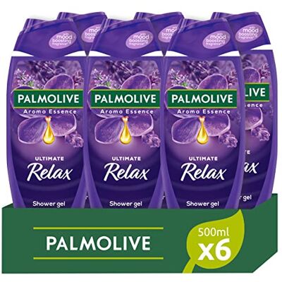 Palmolive Aroma Essence Ultimate Relax schuimzeep 6 x 500 ml (levering binnen 48 uur), geur- en natuurlijke zeep, gearomatiseerde douchegel, 95% natuurlijke ingrediënten, recyclebare fles, veganistisch Palmolive Aroma Essence Ultimate Relax schuimzeep 6 x 500 ml (levering binnen 48 uur), geur- en natuurlijke zeep, gearomatiseerde douchegel, 95% natuurlijke ingrediënten, recyclebare fles, veganistisch
