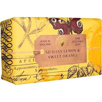 The English Soap Company , Sicilian Lemon & Sweet Orange Soap Bar, Anniversary Collection 200g The English Soap Company , Sicilian Lemon & Sweet Orange Soap Bar, Anniversary Collection 200g