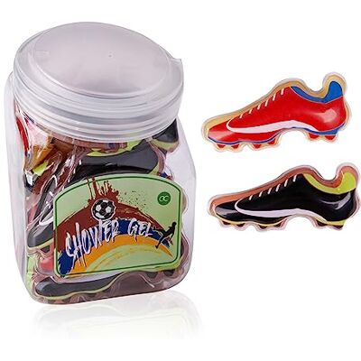 accentra Mini douchegel "voetbal" groot gastenpakket voor kinderverjaardag, loterijprijs of adventskalender snoepglas 24 x 50 ml, 2 motieven/geuren accentra Mini douchegel "voetbal" groot gastenpakket voor kinderverjaardag, loterijprijs of adventskalender snoepglas 24 x 50 ml, 2 motieven/geuren