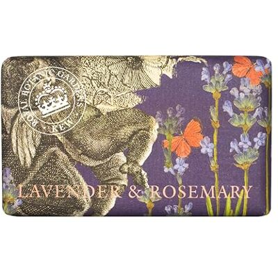 The English Soap Company Royal Botanical Gardens Kew verpakte zeep, met sheaboter, hydraterende lichaamszeep, lavendel- en rozemarijngeur, 240 g The English Soap Company Royal Botanical Gardens Kew verpakte zeep, met sheaboter, hydraterende lichaamszeep, lavendel- en rozemarijngeur, 240 g