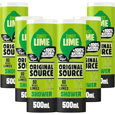 ORIGINAL SOURCE Douchegel, limoen, 6 stuks ORIGINAL SOURCE Douchegel, limoen, 6 stuks