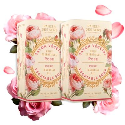 Panier des Sens Vaste zeep, gemaakt in Frankrijk, 2 x 150 g (roze) Panier des Sens Vaste zeep, gemaakt in Frankrijk, 2 x 150 g (roze)