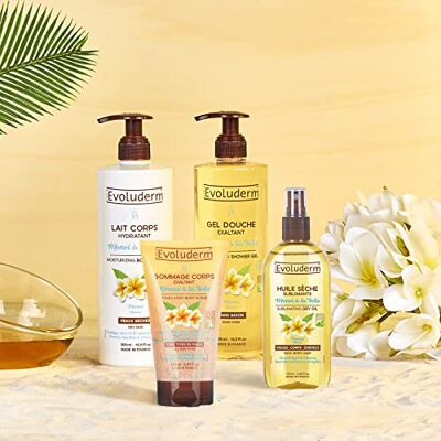 Evoluderm Rituel met Monoï-serie – 1 x lichaamsscrub 150 ml + 1 x hydraterende lichaamsmelk 500 ml + 1 x sublimerende droge olie 125 ml + 1 x douchegel 500 ml + 1 x deodorant 200 ml – gemaakt in Frankrijk Evoluderm Rituel met Monoï-serie – 1 x lichaamsscrub 150 ml + 1 x hydraterende lichaamsmelk 500 ml + 1 x sublimerende droge olie 125 ml + 1 x douchegel 500 ml + 1 x deodorant 200 ml – gemaakt in Frankrijk