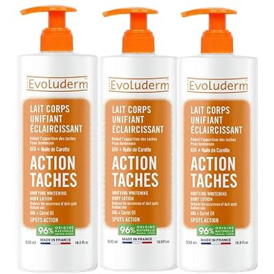 Evoluderm – Verhelderende bodymilk – 500 ml – ingrediënten van natuurlijke oorsprong – veganistisch – gemaakt in Frankrijk – 3 x 500 ml Evoluderm – Verhelderende bodymilk – 500 ml – ingrediënten van natuurlijke oorsprong – veganistisch – gemaakt in Frankrijk – 3 x 500 ml