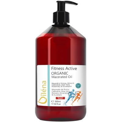 Oïléna Spiermassageolie 500 ml Ontspannend Sport Verstevigende Pre-Post Workout: Arnica, Calendula, Aloë Vera, Rozemarijn, Eucalyptus Oïléna Spiermassageolie 500 ml Ontspannend Sport Verstevigende Pre-Post Workout: Arnica, Calendula, Aloë Vera, Rozemarijn, Eucalyptus