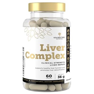 GOLDEN TREE Complexe hépatique Complément alimentaire à base de plantes, 60 capsules végétaliennes GOLDEN TREE Complexe hépatique Complément alimentaire à base de plantes, 60 capsules végétaliennes