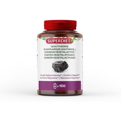 SUPERDIET Carbon Vegetal Activado 150Cap. Agbio regenererende handcrème, 150 capsules SUPERDIET Carbon Vegetal Activado 150Cap. Agbio regenererende handcrème, 150 capsules
