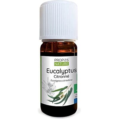 PROPOS'NATURE Biologische etherische citroeneucalyptusolie eucalyptus citriodora bladolie 10 ml PROPOS'NATURE Biologische etherische citroeneucalyptusolie eucalyptus citriodora bladolie 10 ml
