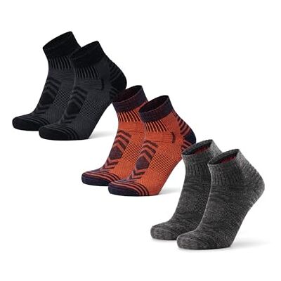 DANISH ENDURANCE Merino wandelsokken, laag, 3 stuks Lichte wandelsokken van merinowol, laag gesneden, anti-blaren, ademend, voor de zomer, uniseks 43-47 DANISH ENDURANCE Merino wandelsokken, laag, 3 stuks Lichte wandelsokken van merinowol, laag gesneden, anti-blaren, ademend, voor de zomer, uniseks 43-47