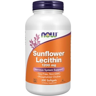 NOW Foods Zonnebloemlecithine 1200 mg 200 gels (2 stuks) NOW Foods Zonnebloemlecithine 1200 mg 200 gels (2 stuks)