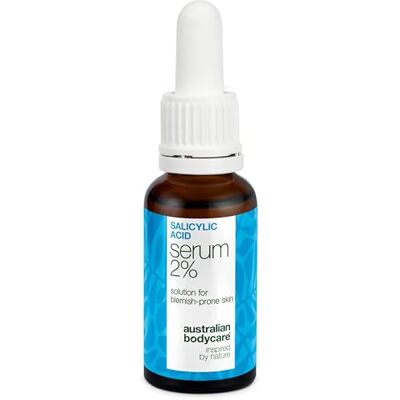 Australian Bodycare Serum met salicylzuur 2% voor de vette huid, verstopte poriën en puistjes Met zink PCA, groene thee, hyaluronzuur en glycerine Australian Bodycare Serum met salicylzuur 2% voor de vette huid, verstopte poriën en puistjes Met zink PCA, groene thee, hyaluronzuur en glycerine