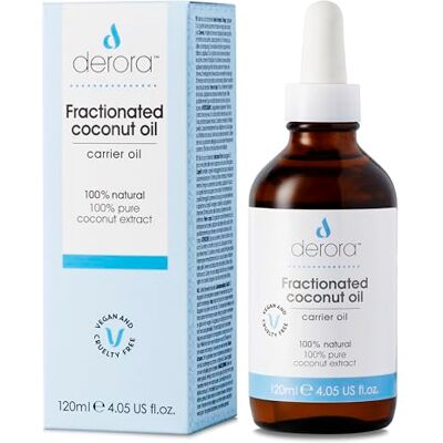 Derora gefractioneerde kokosolie, voedt huid, haar en nagels, 100% zuiver en natuurlijk, rijk aan antioxidanten en vitamine A, C en E, alle huidtypes, veganistisch en vrij Derora gefractioneerde kokosolie, voedt huid, haar en nagels, 100% zuiver en natuurlijk, rijk aan antioxidanten en vitamine A, C en E, alle huidtypes, veganistisch en vrij