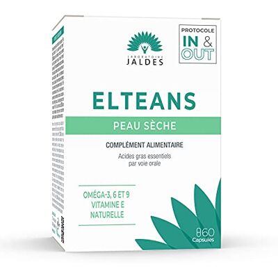 LABORATOIRE JALDES ELTEANS CAPSULES Box met 60 doppen, comfort voor droge tot zeer droge huid, brengt een evenwichtige combinatie van essentiële vetzuren omega-3, 6 en 9, laboratorium JALDES LABORATOIRE JALDES ELTEANS CAPSULES Box met 60 doppen, comfort voor droge tot zeer droge huid, brengt een evenwichtige combinatie van essentiële vetzuren omega-3, 6 en 9, laboratorium JALDES