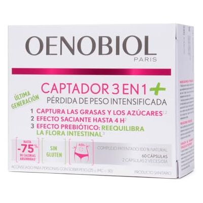 Oenobiol Gewichtsverlies sensor 3 in 1 60 caps Oenobiol Gewichtsverlies sensor 3 in 1 60 caps