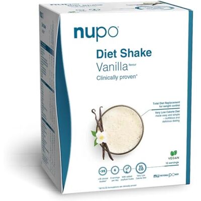 NUPO Diet Shake Vanille Hoogwaardige dieetshakes voor gewichtsbeheersing, klinisch bewezen maaltijdvervangende shake voor gewichtsbeheersing, 10 porties, GMO-vrij NUPO Diet Shake Vanille Hoogwaardige dieetshakes voor gewichtsbeheersing, klinisch bewezen maaltijdvervangende shake voor gewichtsbeheersing, 10 porties, GMO-vrij