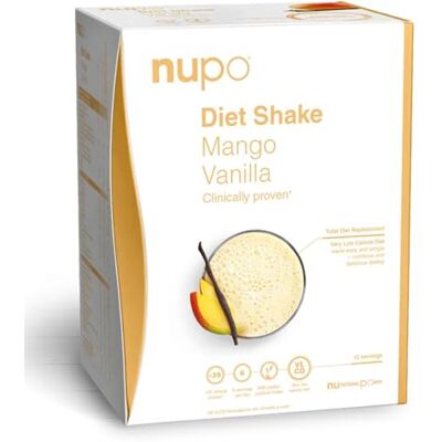 NUPO Dieet Shake Mango-Vanille Hoogwaardige dieetshakes voor gewichtsbeheersing I Klinisch bewezen voor gewichtsbeheersing I 12 porties I GMO-vrij NUPO Dieet Shake Mango-Vanille Hoogwaardige dieetshakes voor gewichtsbeheersing I Klinisch bewezen voor gewichtsbeheersing I 12 porties I GMO-vrij