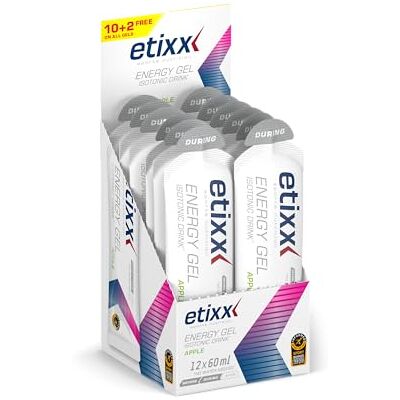 Etixx isotonic Energy Gel Sabor appel 12 ud, zwart, normaal Etixx isotonic Energy Gel Sabor appel 12 ud, zwart, normaal